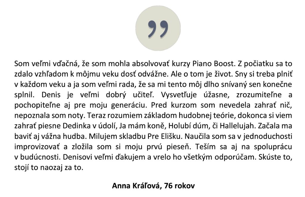 Recenzia absolventa, pôvodné znenie